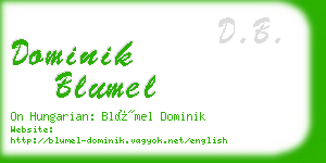 dominik blumel business card